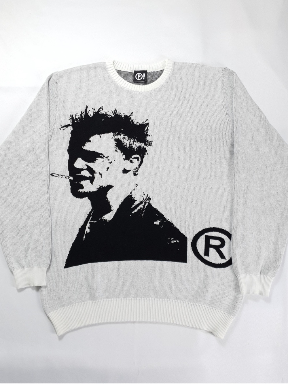 Joy Divizn Brad Pitt Fight Club Knit Sweater Mens Size Large NEW